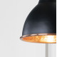 Hammered Copper Brindley Wall Light in Elan Black