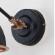 Hammered Copper Brindley Wall Light in Elan Black