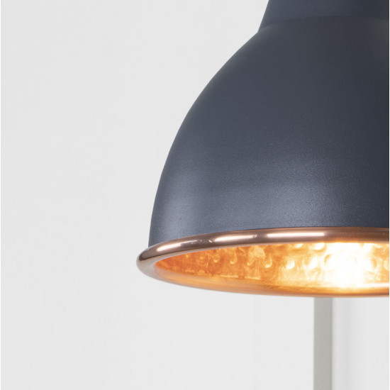 Hammered Copper Brindley Wall Light in Slate
