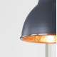 Hammered Copper Brindley Wall Light in Slate
