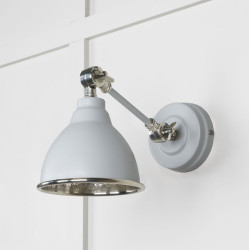 Hammered Nickel Brindley Wall Light in Birch