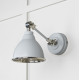 Hammered Nickel Brindley Wall Light in Birch