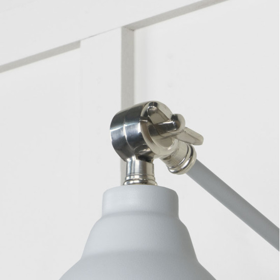 Hammered Nickel Brindley Wall Light in Birch