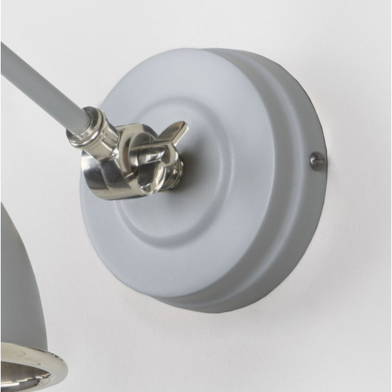 Hammered Nickel Brindley Wall Light in Birch