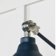 Hammered Nickel Brindley Wall Light in Dusk