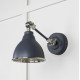 Hammered Nickel Brindley Wall Light in Slate