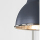 Hammered Nickel Brindley Wall Light in Slate