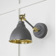 Hammered Brass Brindley Wall Light in Bluff