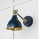 Hammered Brass Brindley Wall Light in Dusk