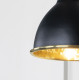 Hammered Brass Brindley Wall Light in Elan Black