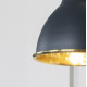 Hammered Brass Brindley Wall Light in Soot