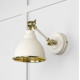 Hammered Brass Brindley Wall Light in Teasel