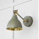 Hammered Brass Brindley Wall Light in Tump