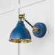 Hammered Brass Brindley Wall Light in Upstream