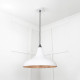 Smooth Copper Frankley Pendant Light  in Flock