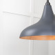 Smooth Copper Frankley Pendant Light  in Slate