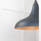 Smooth Copper Frankley Pendant Light  in Soot