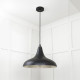 Smooth Nickel Frankley Pendant Light  in Elan Black