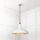 Smooth Brass Frankley Pendant Light  in Birch