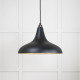 Smooth Brass Frankley Pendant Light  in Elan Black