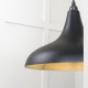 Smooth Brass Frankley Pendant Light  in Elan Black