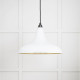 Smooth Brass Frankley Pendant Light  in Flock