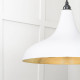 Smooth Brass Frankley Pendant Light  in Flock