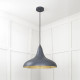 Smooth Brass Frankley Pendant Light  in Slate