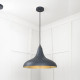 Smooth Brass Frankley Pendant Light  in Soot