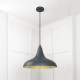 Smooth Brass Frankley Pendant Light  in Soot