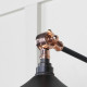 Smooth Copper Flora Wall Light in Elan Black