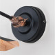 Smooth Copper Flora Wall Light in Elan Black