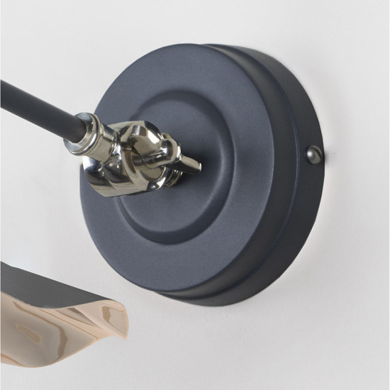 Smooth Nickel Flora Wall Light in Slate