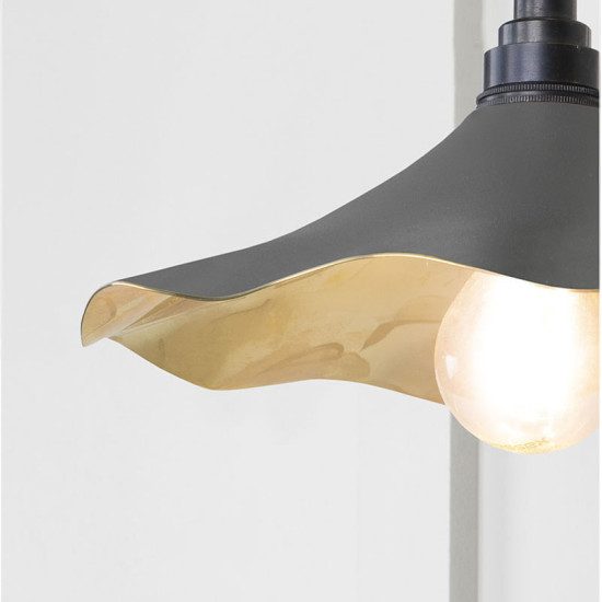 Smooth Brass Flora Wall Light in Bluff
