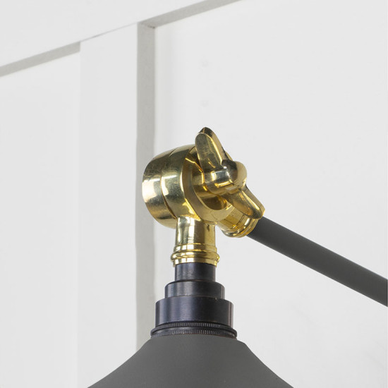 Smooth Brass Flora Wall Light in Bluff