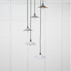 Smooth Copper Flora Cluster Pendant Light  in Birch
