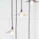 Smooth Nickel Flora Cluster Pendant Light  in Birch