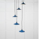Smooth Nickel Flora Cluster Pendant Light  in Upstream