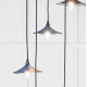 Smooth Nickel Flora Cluster Pendant Light  in Upstream