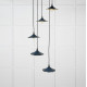 Smooth Brass Flora Cluster Pendant Light  in Dusk