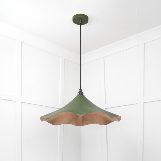 Smooth Copper Flora Pendant Light  in Heath