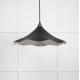 Smooth Nickel Flora Pendant Light  in Elan Black