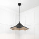 Smooth Nickel Flora Pendant Light  in Elan Black