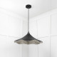 Smooth Nickel Flora Pendant Light  in Elan Black