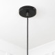 Smooth Nickel Flora Pendant Light  in Elan Black