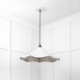Smooth Nickel Flora Pendant Light  in Flock