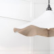 Smooth Nickel Flora Pendant Light  in Flock