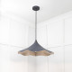 Smooth Nickel Flora Pendant Light  in Slate
