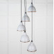Smooth Copper Brindley Cluster Pendant Light in Birch