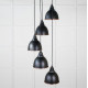 Smooth Copper Brindley Cluster Pendant Light in Elan Black